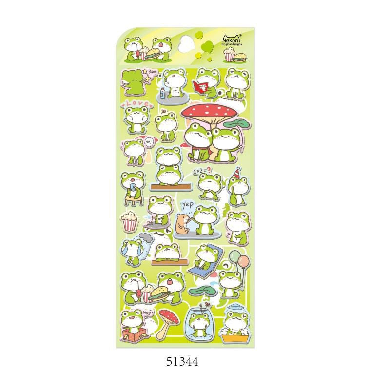 NEKONI Cute animal stereo foam sticker, 18-pcs