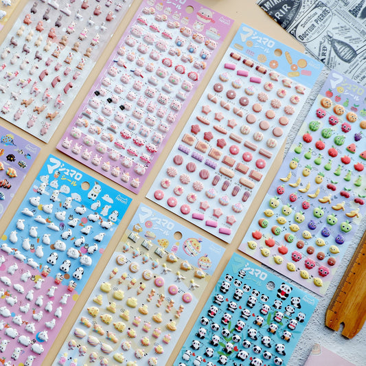 NEKONI Cute Mini Character Sticker, 18-pcs