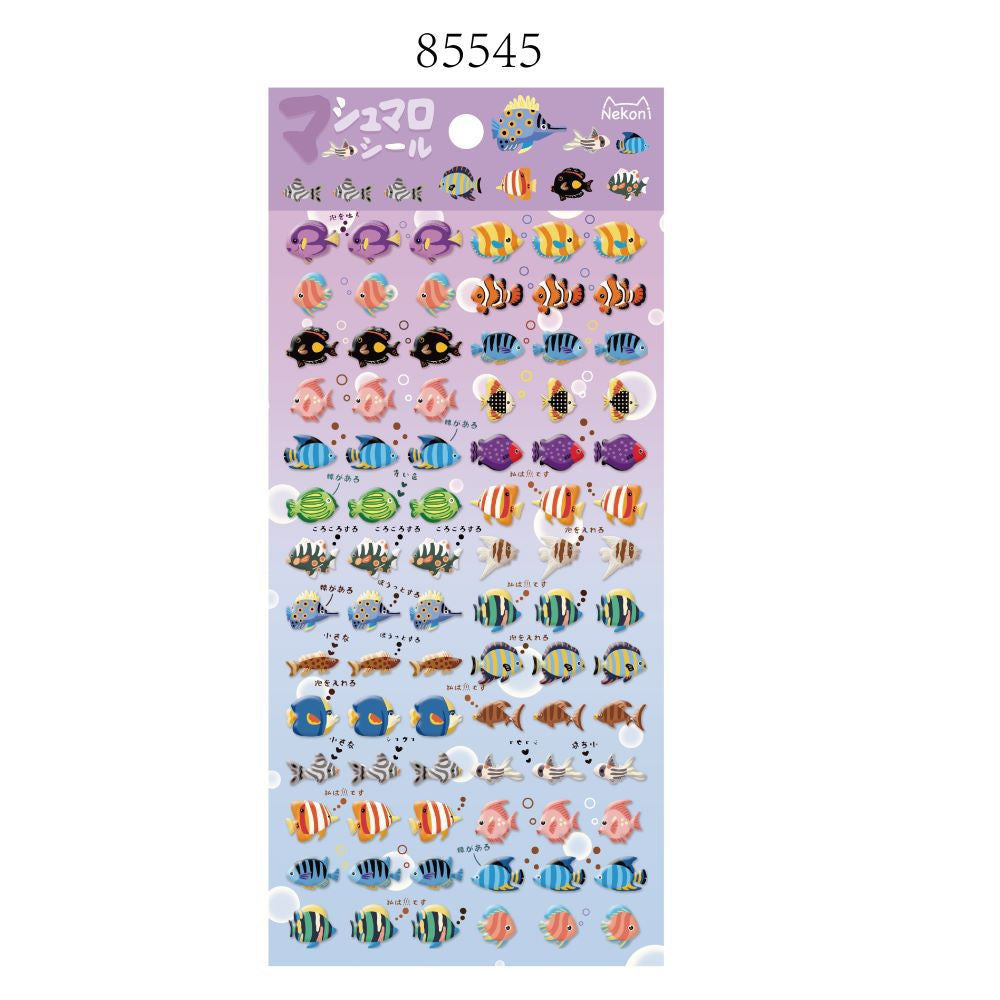 NEKONI Cute Mini Character Sticker, 18-pcs