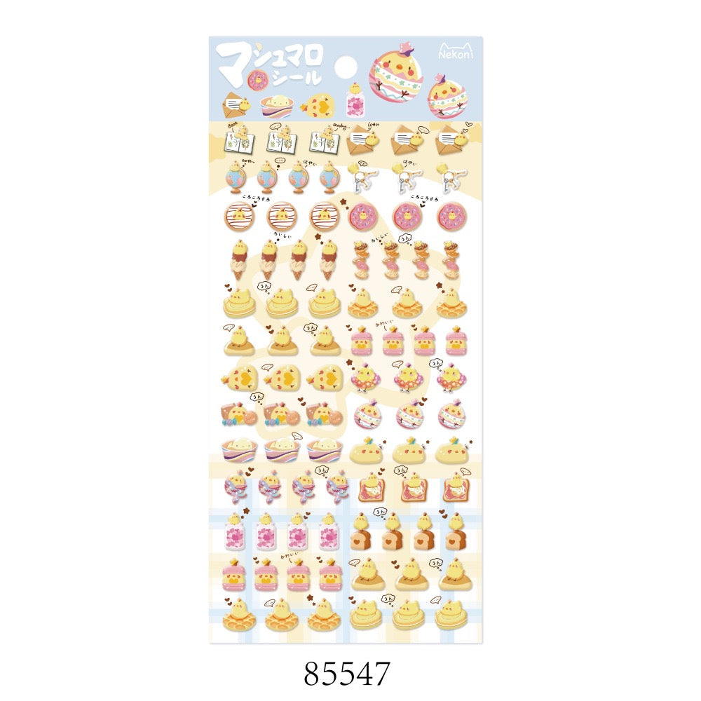 NEKONI Cute Mini Character Sticker, 18-pcs