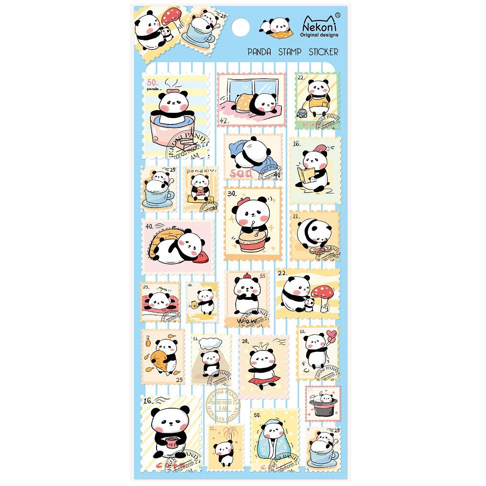 NEKONI Animal Stamps Stickers, 18-pcs