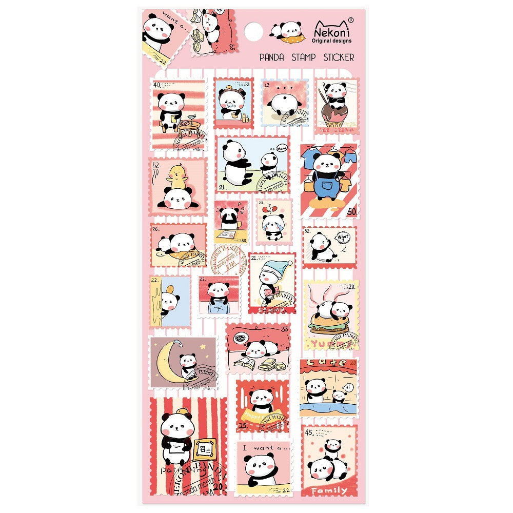 NEKONI Animal Stamps Stickers, 18-pcs