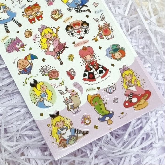 BONITO Alice Wonderland Fairy Tale Sticker, 18-pcs
