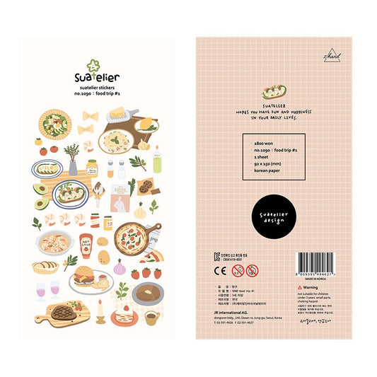 Suatelier Pizza Party Sticker, 20-pcs