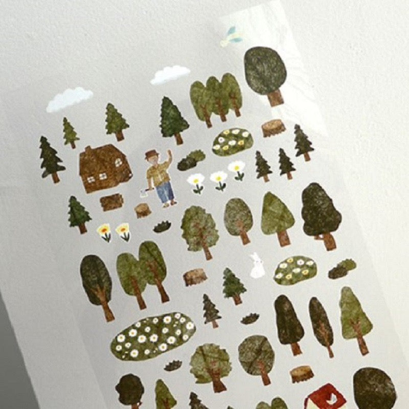 Suatelier Forest Paper Sticker, 18-pcs