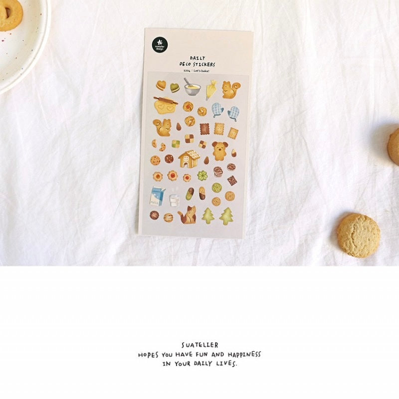 Suatelier Let's Bake! Paper Sticker, 18-pcs