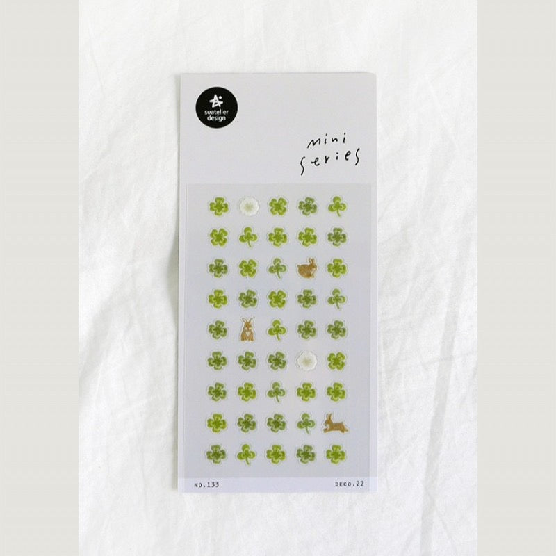 Suatelier Mini Four Leaf Stickers, 18-pcs
