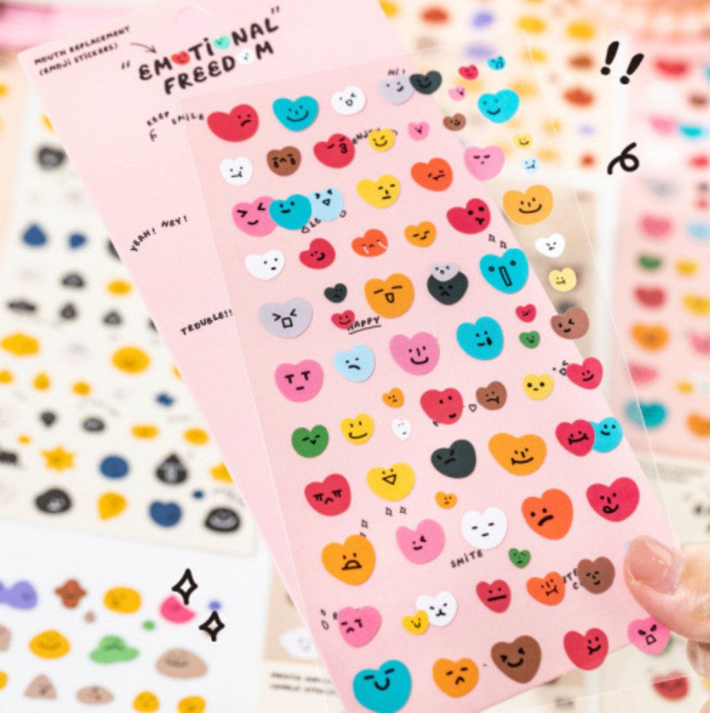 Emotion Expression Stickers, 20-pcs/set
