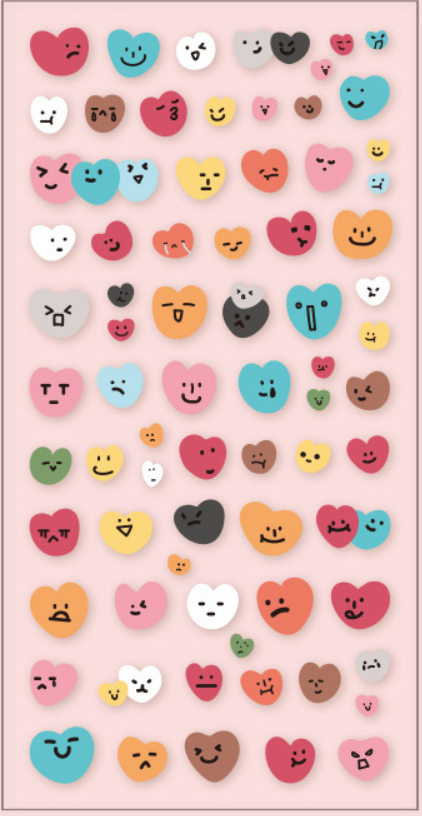 Emotion Expression Stickers, 20-pcs/set