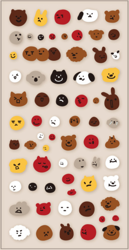 Emotion Expression Stickers, 20-pcs/set
