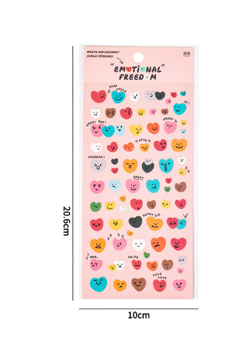 Emotion Expression Stickers, 20-pcs/set