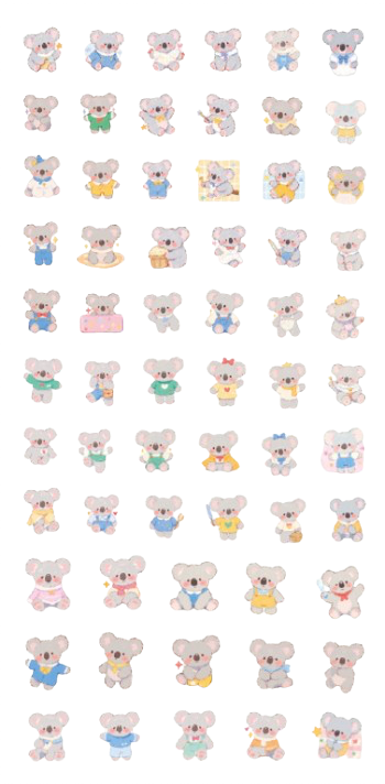 Adorable Animal Sticker collection, 20-pcs/set