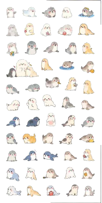 Adorable Animal Sticker collection, 20-pcs/set