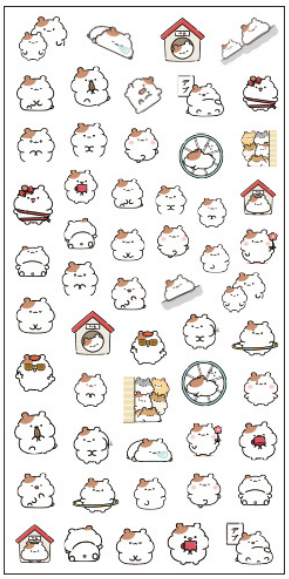 Adorable Animal Sticker Collection, 20-pcs/set