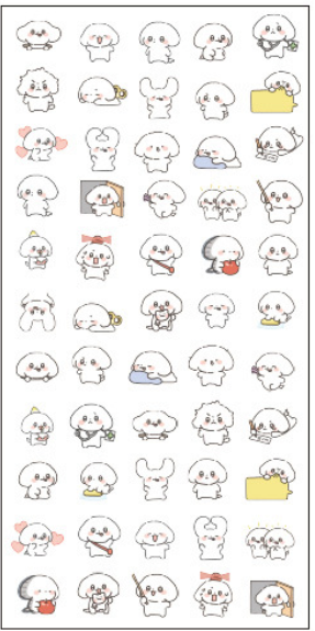 Adorable Animal Sticker Collection, 20-pcs/set