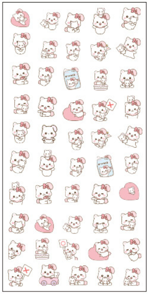 Adorable Animal Sticker Collection, 20-pcs/set
