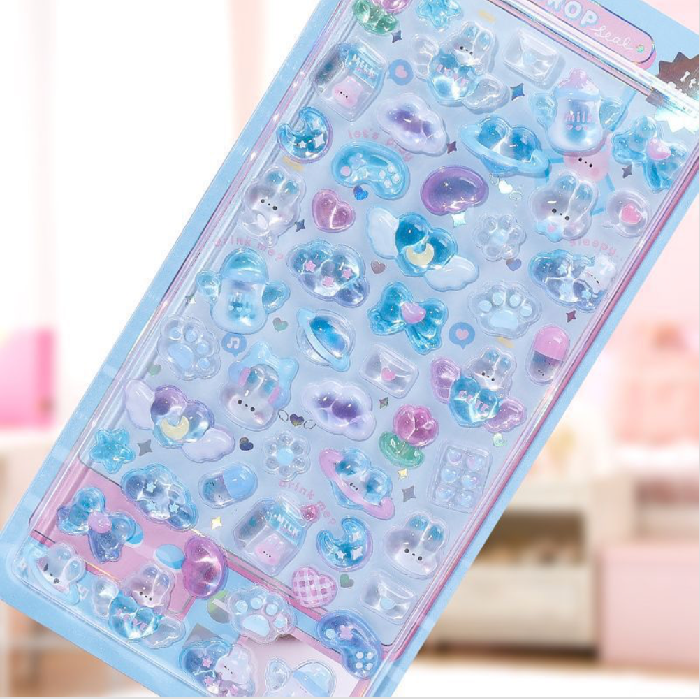 3D Sticker Cute Animal & Dessert Collection, 20-pcs/set