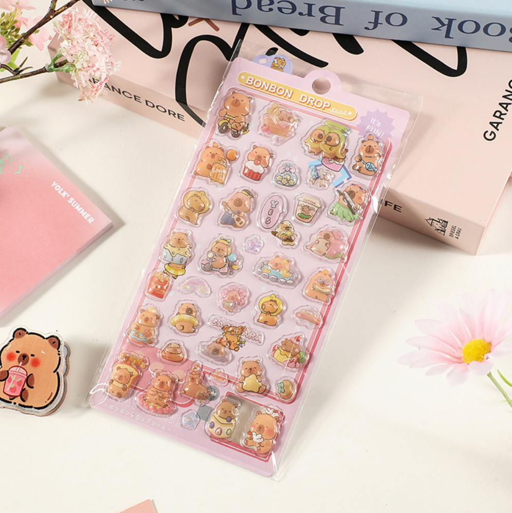3D Sticker Cute Animal & Dessert Collection, 20-pcs/set