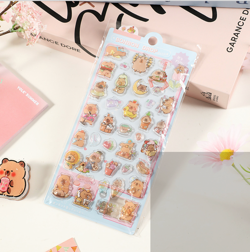 3D Sticker Cute Animal & Dessert Collection, 20-pcs/set