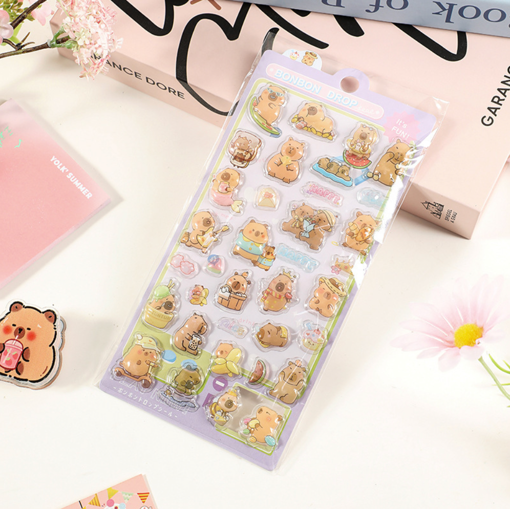 3D Sticker Cute Animal & Dessert Collection, 20-pcs/set