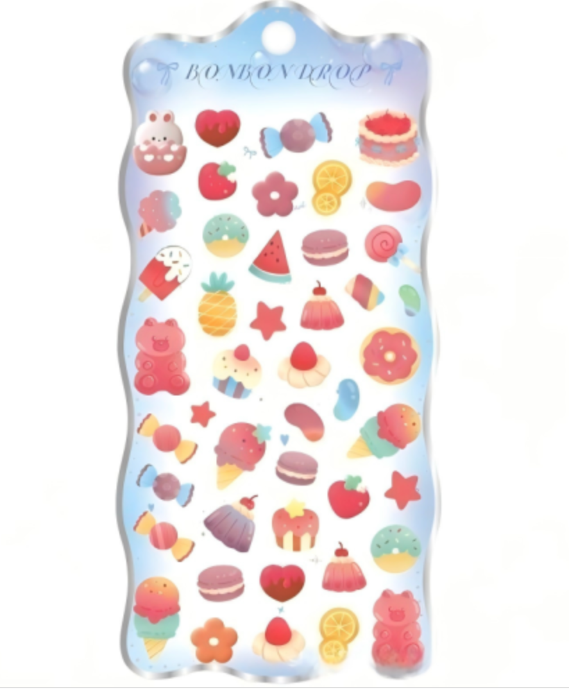3D Sticker Cute Animal & Dessert Collection, 20-pcs/set