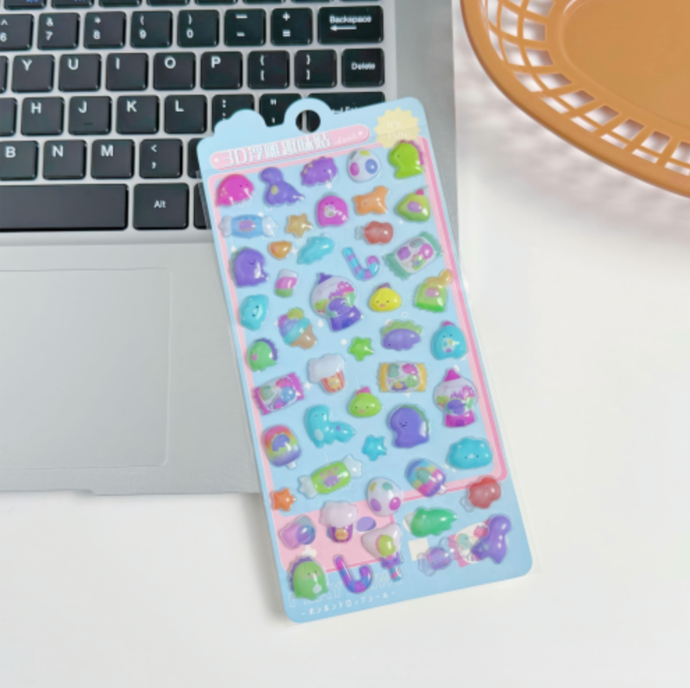 3D Sticker Cute Animal & Dessert Collection, 20-pcs/set
