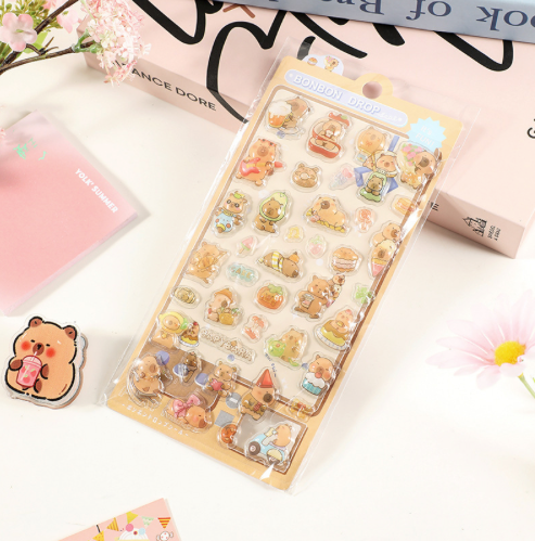 3D Sticker Cute Animal & Dessert Collection, 20-pcs/set