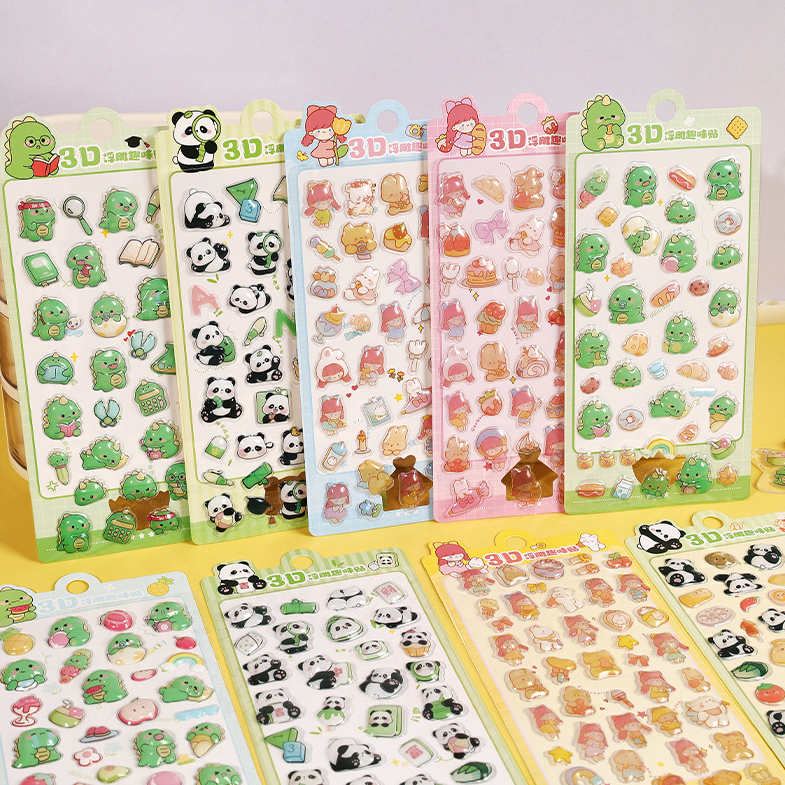 3D Stickers Cute Character Collection, 20-pcs/set