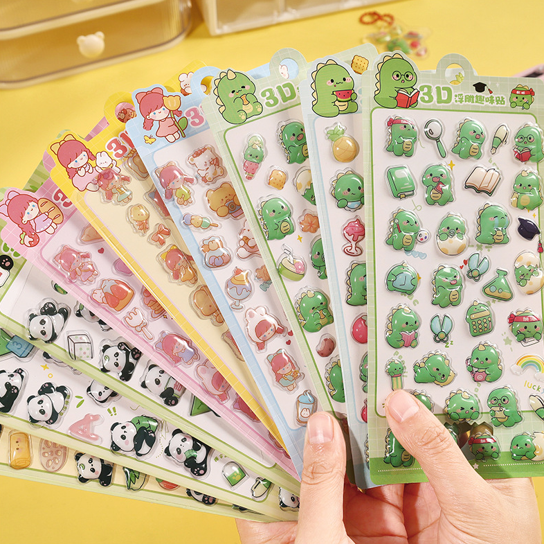 3D Stickers Cute Character Collection, 20-pcs/set