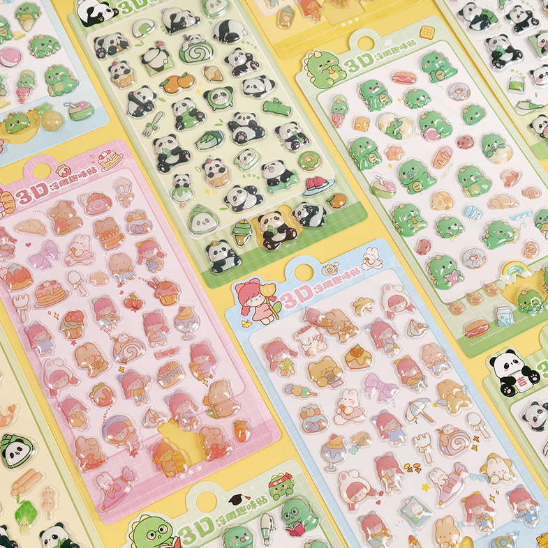 3D Stickers Cute Character Collection, 20-pcs/set