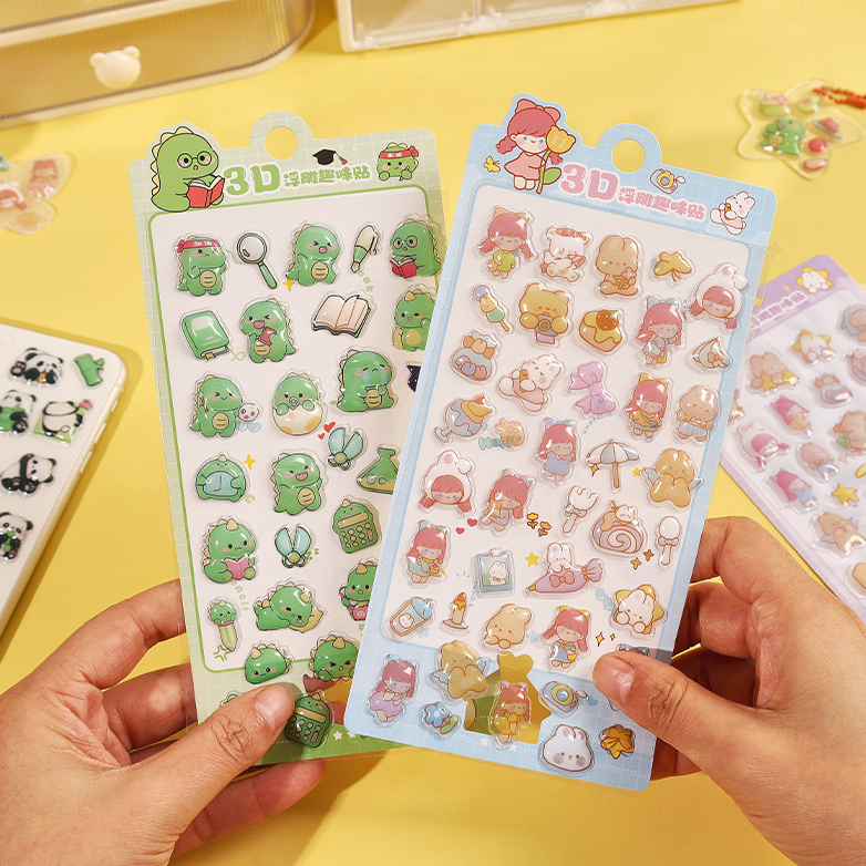 3D Stickers Cute Character Collection, 20-pcs/set