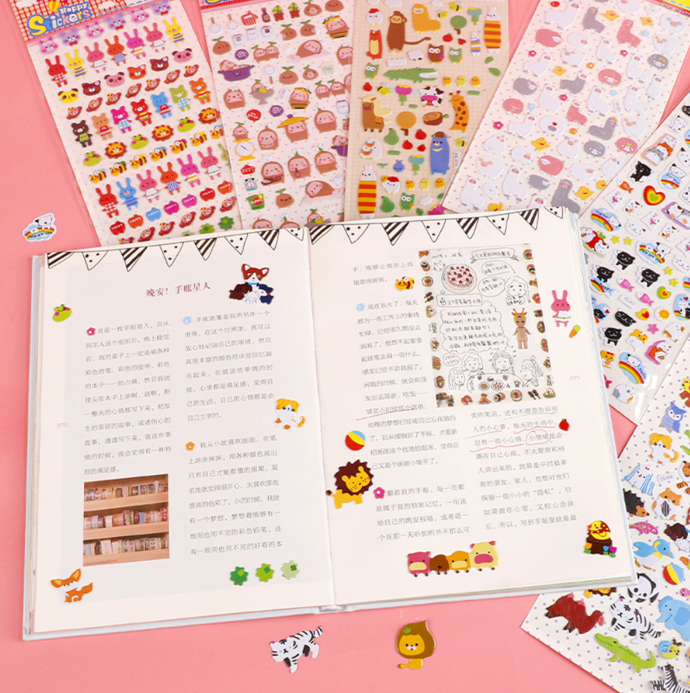 Happy Zoo Sticker Sheet, 20-pcs/set