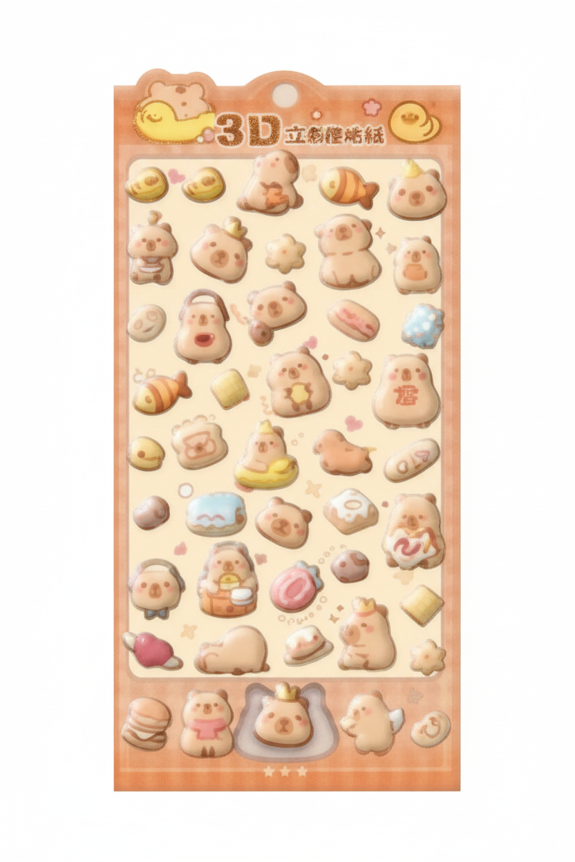 Bear Stickers - Yellow Tone