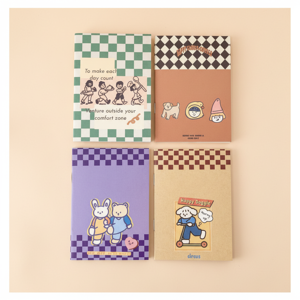 Beige background flat lay