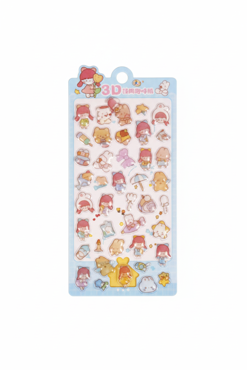 Blue 3D Puffy Stickers - Revised