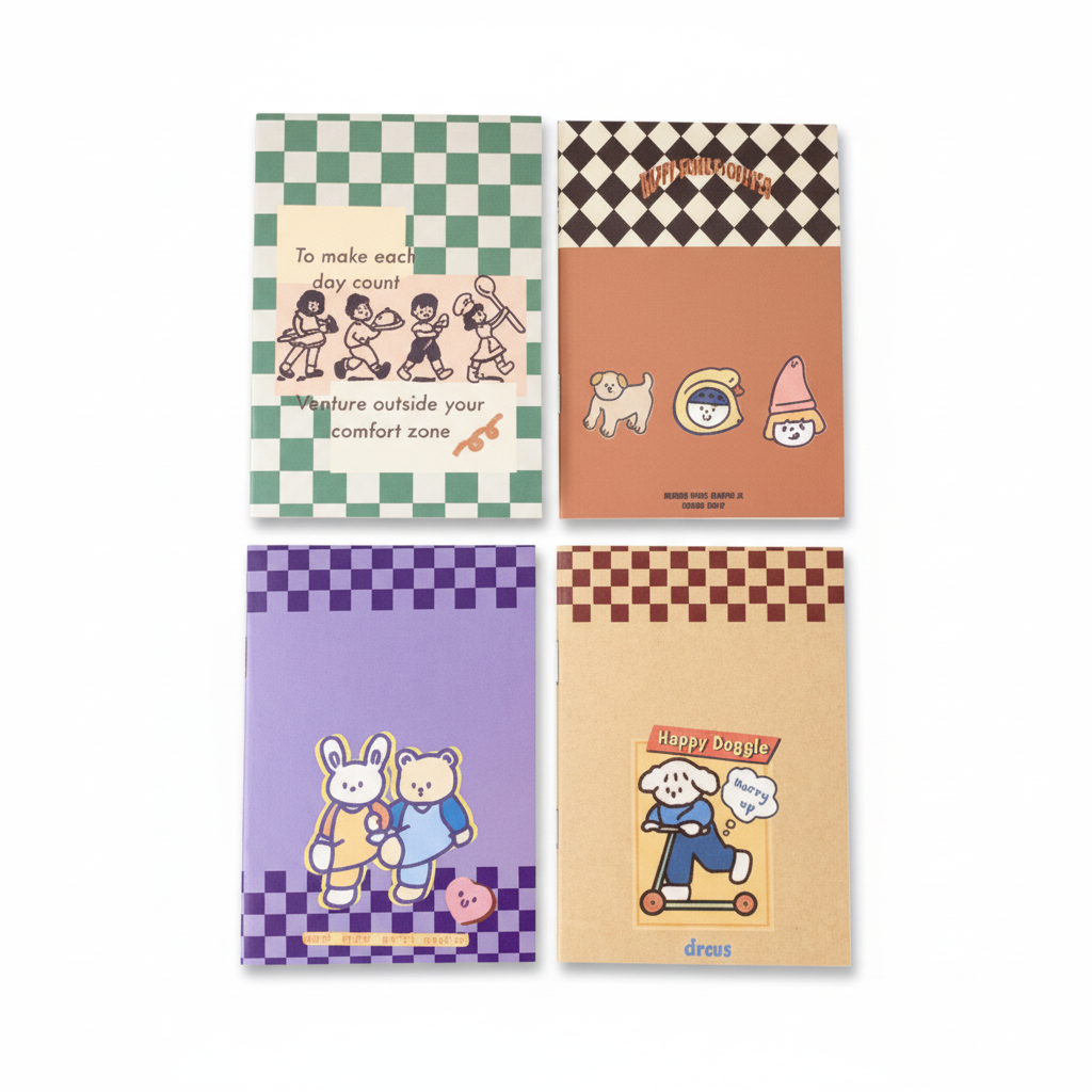 Checkered collection white background