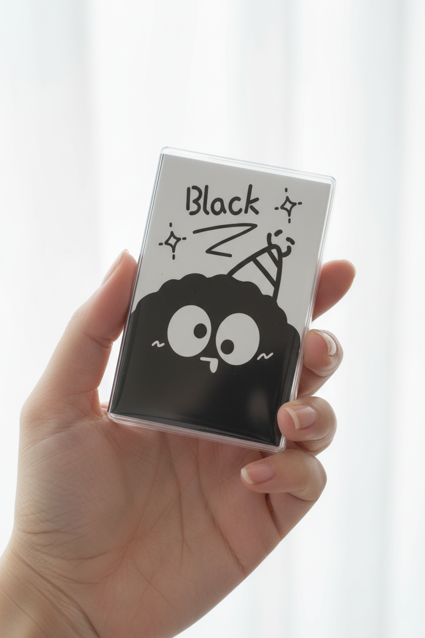 Mini notepad in hand