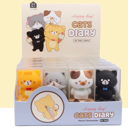 Daily Kitty Pencil Sharpener, 24-pcs