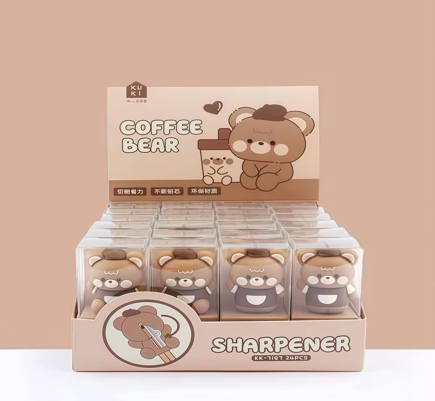 Mori Friends Mini Pencil Sharpener, 576-pcs/set