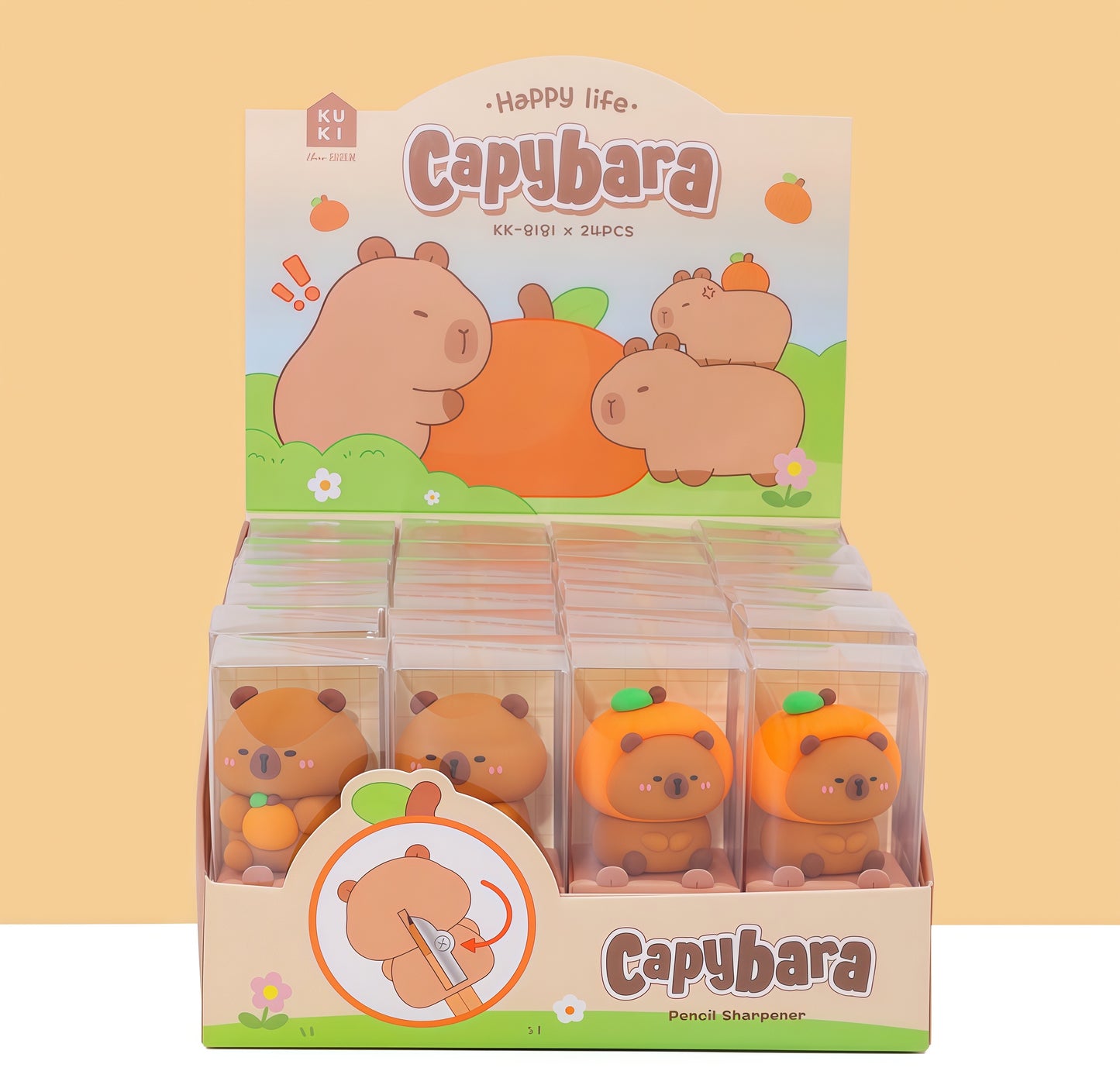 Mori Friends Mini Pencil Sharpener, 576-pcs/set