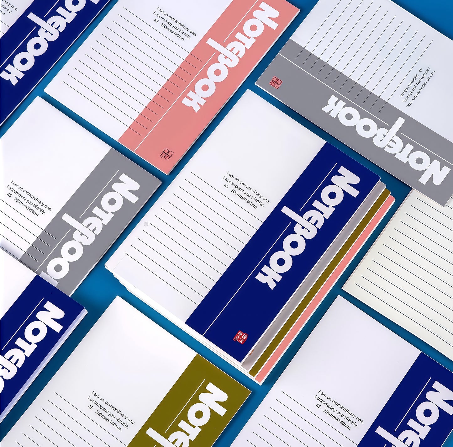 A5 Lined Notebook, 40-pcs/set