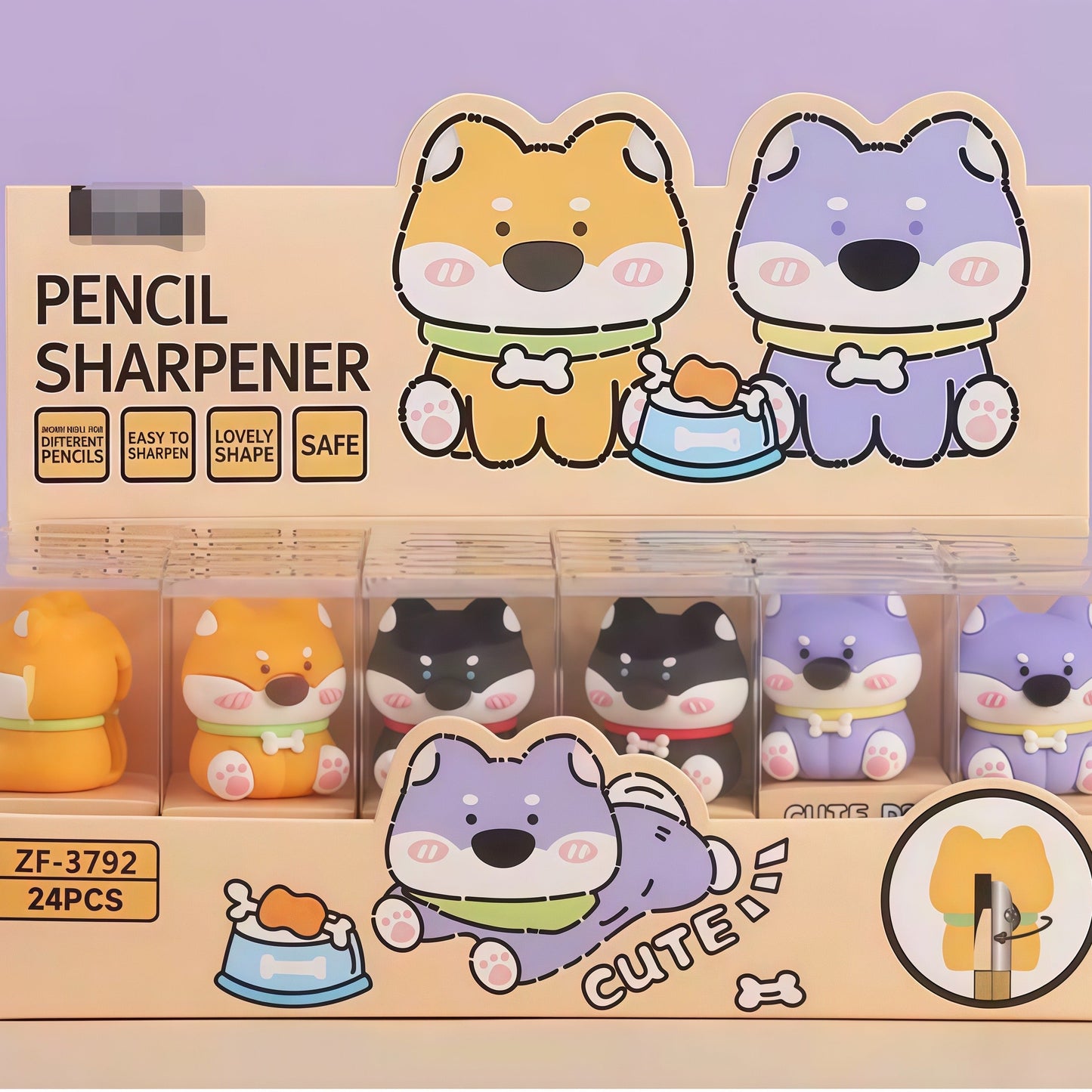 Puppy Mini Pencil Sharpener, 480-pcs/set