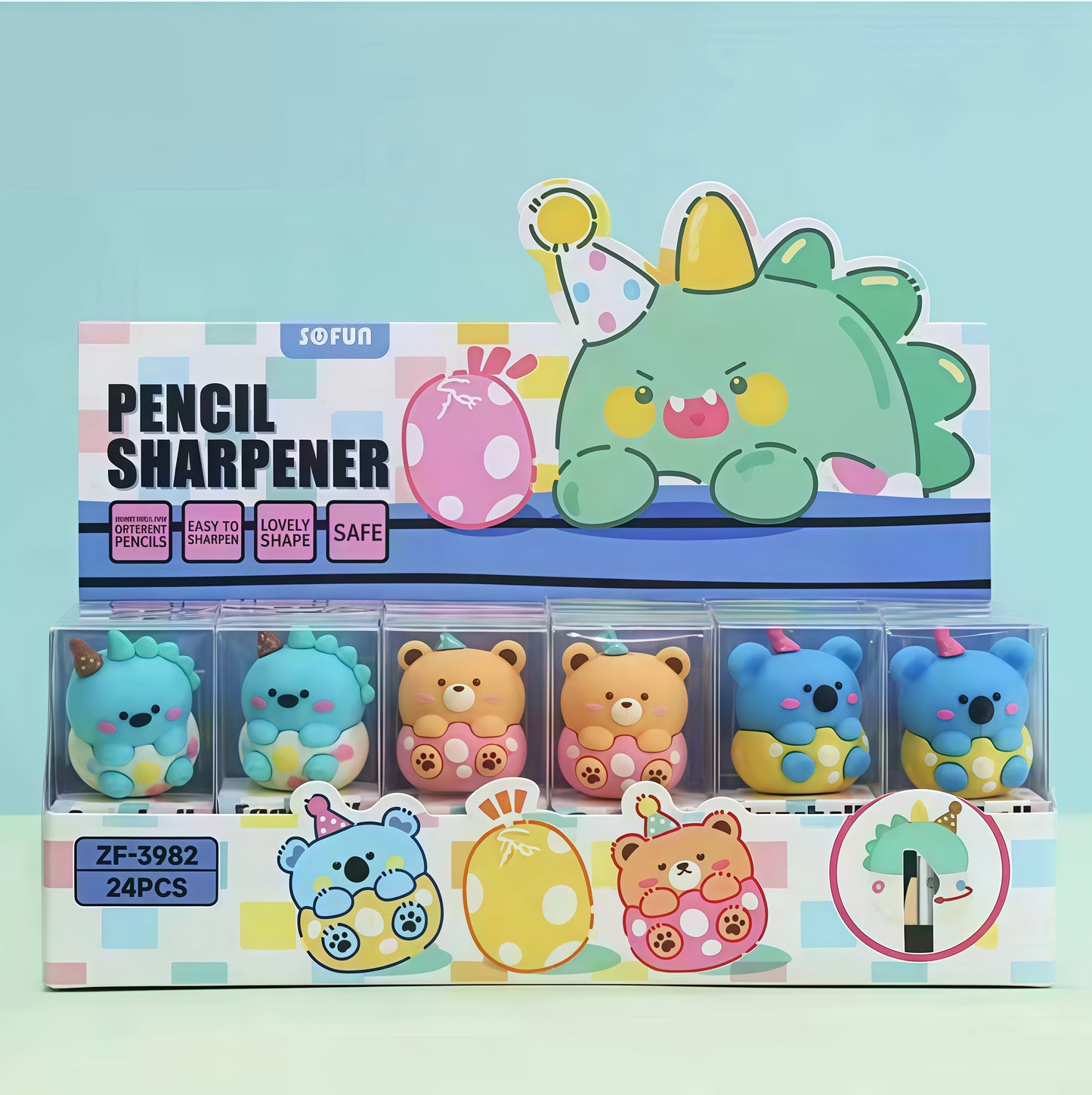 Hippo Mini Pencil Sharpener, 960-pcs/set