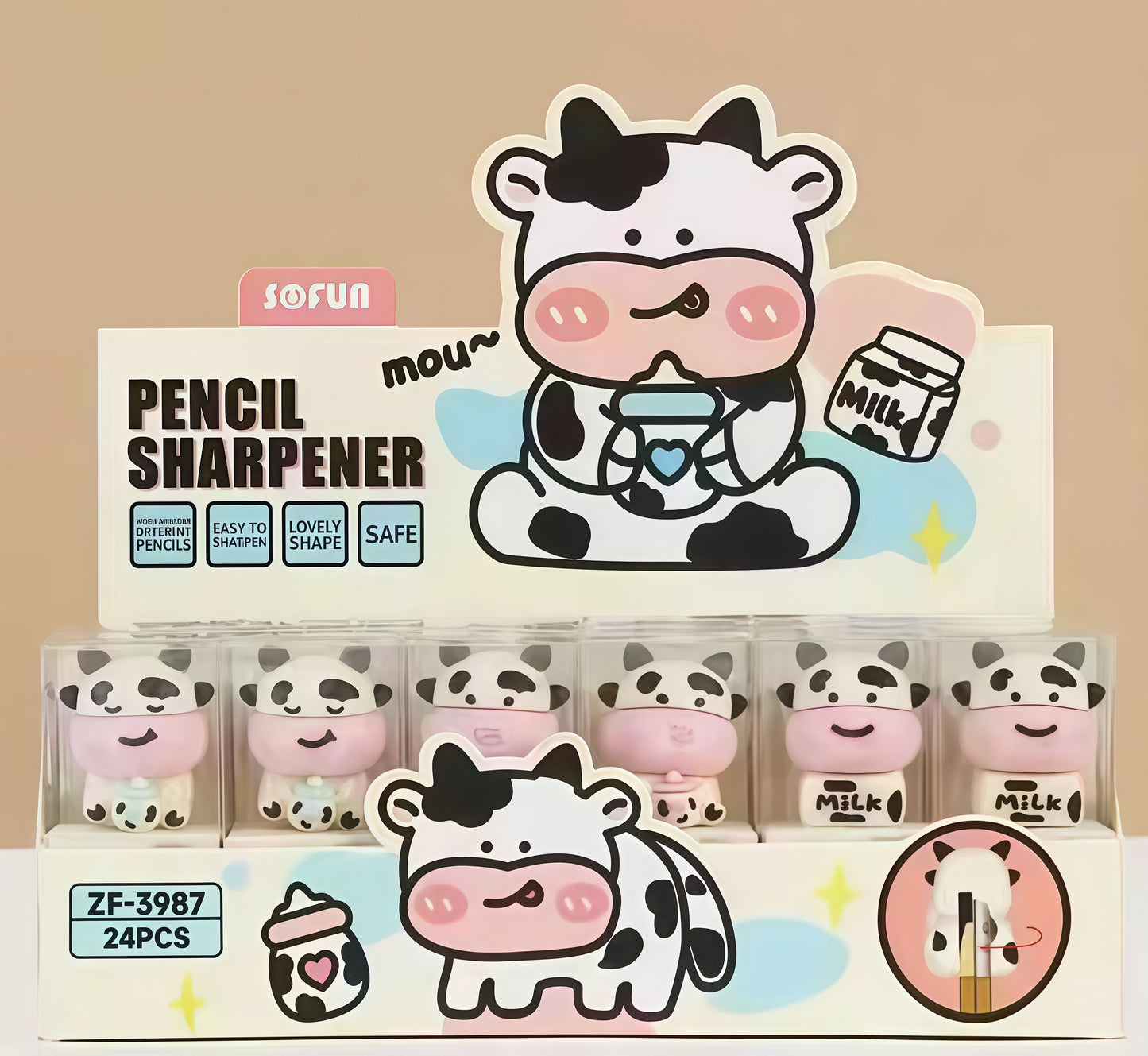 Hippo Mini Pencil Sharpener, 960-pcs/set