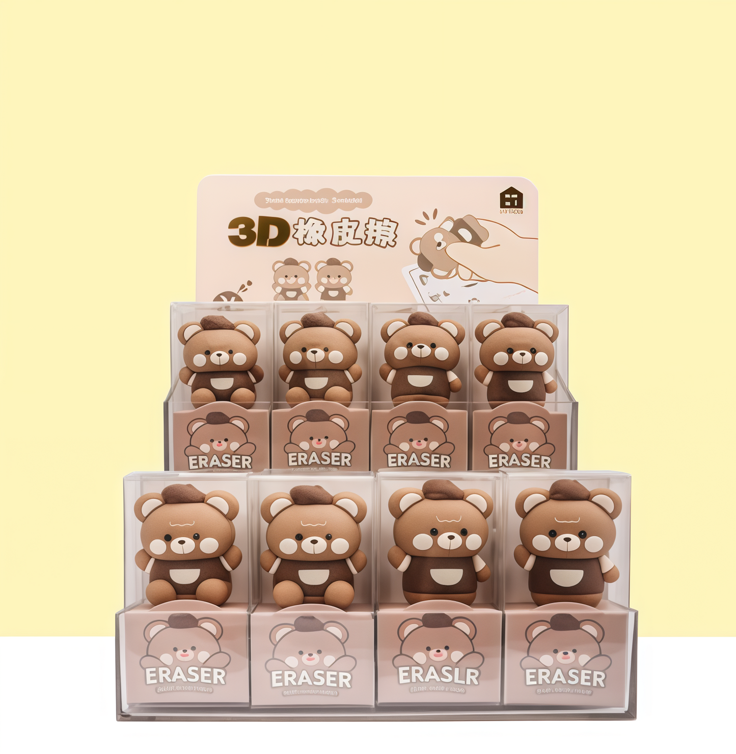 Mini Animal eraser figure, 576-pcs/set