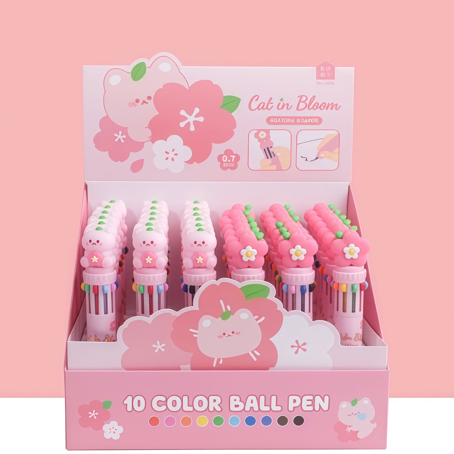 Sakura Kitty Ten Color Ballpoint Pen, 36-pcs
