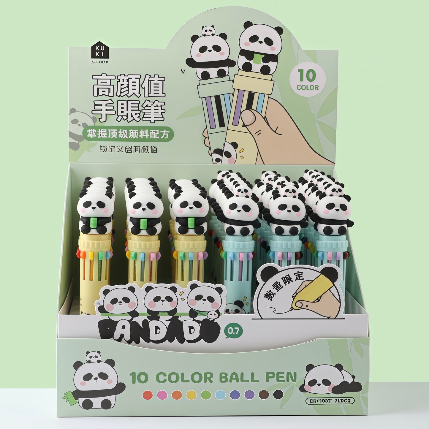 Panda Ten Color Ballpoint Pen, 36-pcs