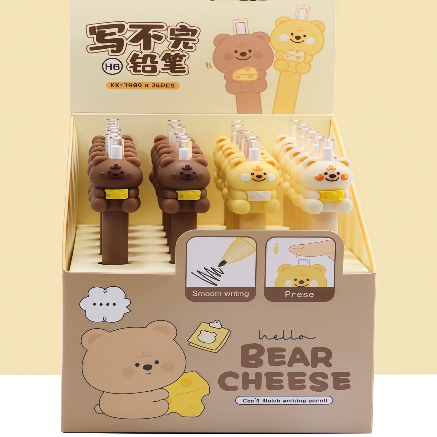 Cheese Bear Eternal Pencil, 24-pcs