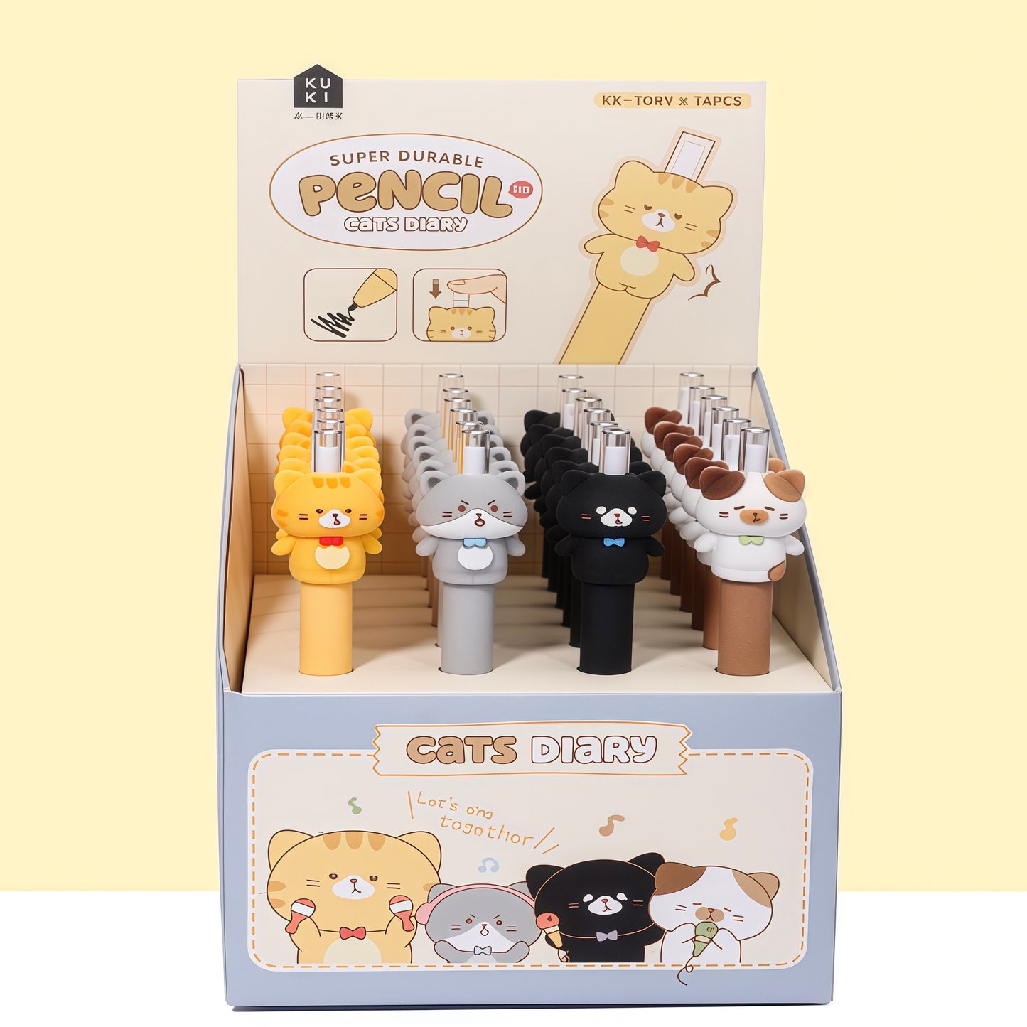 Daily Kitty Metal Eternal Pencil, 24-pcs
