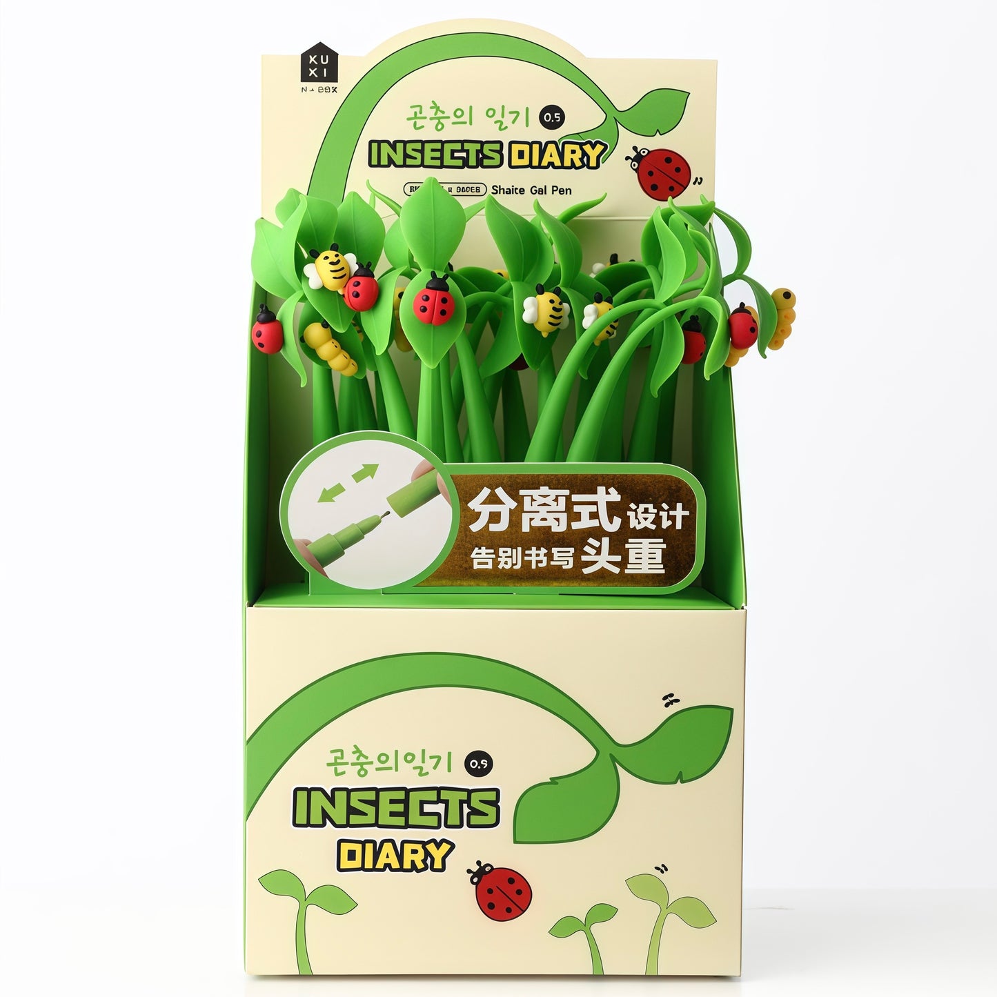 Insects Diary Wiggle Pen, 24-pcs